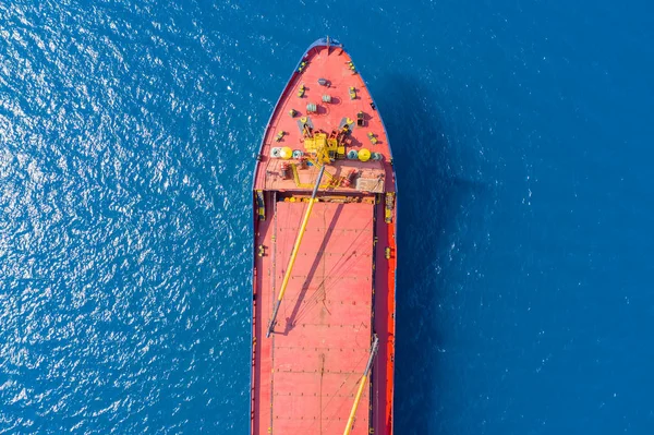 Large Bulk Carrier Ship Sea Aerial Image — Stock Photo, Image