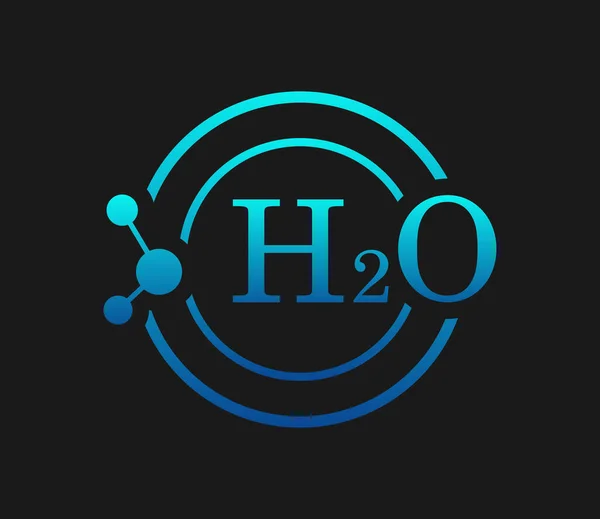 Koyu arkaplanda su logosunun vektör çizimi.