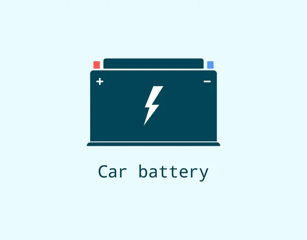 Vector Icono Batería Del Coche Sobre Fondo Luz — Vector de stock