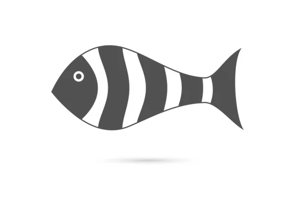 Hafif arkaplanda bir balığın vektör illüstrasyonu.