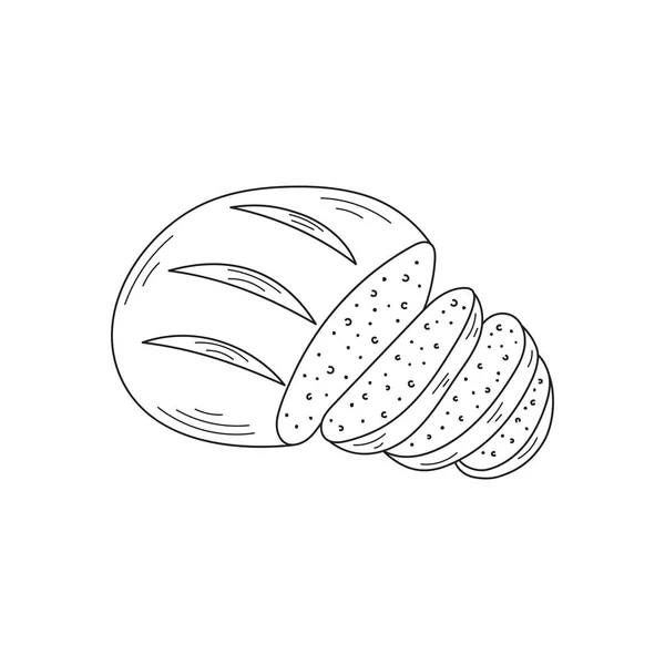 Gesneden brood vectorillustratie. — Stockvector