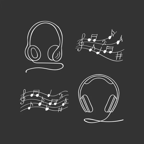 Kulaklıklar illüstrasyon vektör — Stok Vektör
