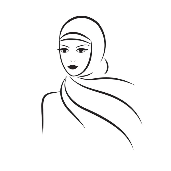 Illustration vectorielle femme musulmane — Image vectorielle