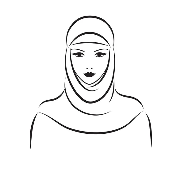 Muslim woman vector illustration — Stock Vector