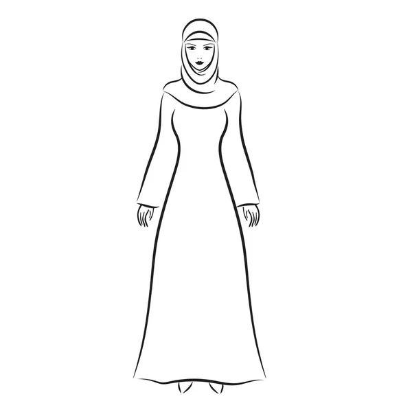 Мусульманська жінка Векторні ілюстрації — стоковий вектор