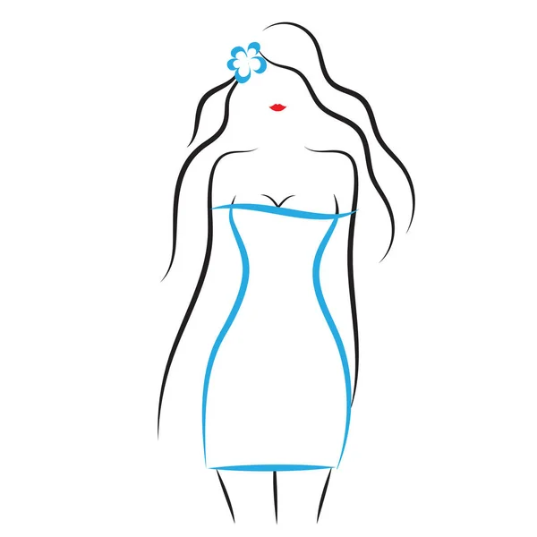 Εικονογράφηση φορέας όμορφη γυναίκα — Διανυσματικό Αρχείο