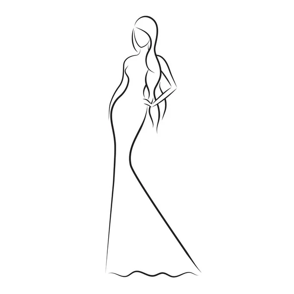 Modelo de moda vector ilustración — Archivo Imágenes Vectoriales