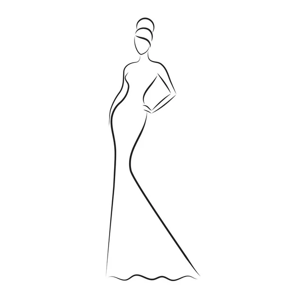 Modelo de moda vector ilustración — Archivo Imágenes Vectoriales