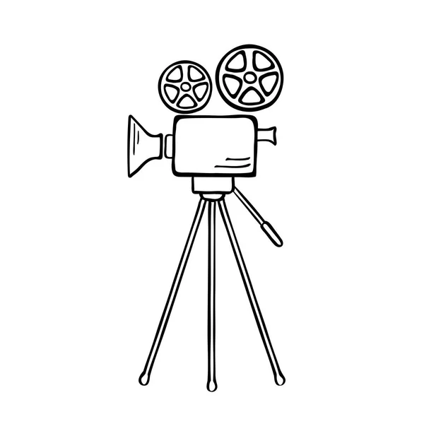 Filmkamera-Vektorskizze — Stockvektor