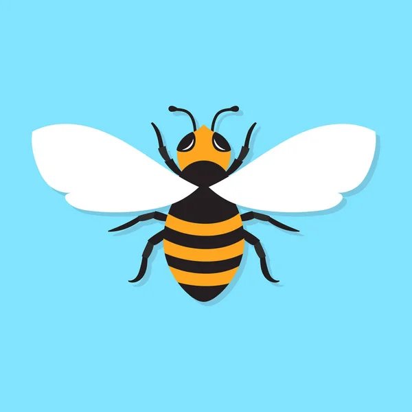 蜜蜂的图标，矢量平面插画. — 图库矢量图片