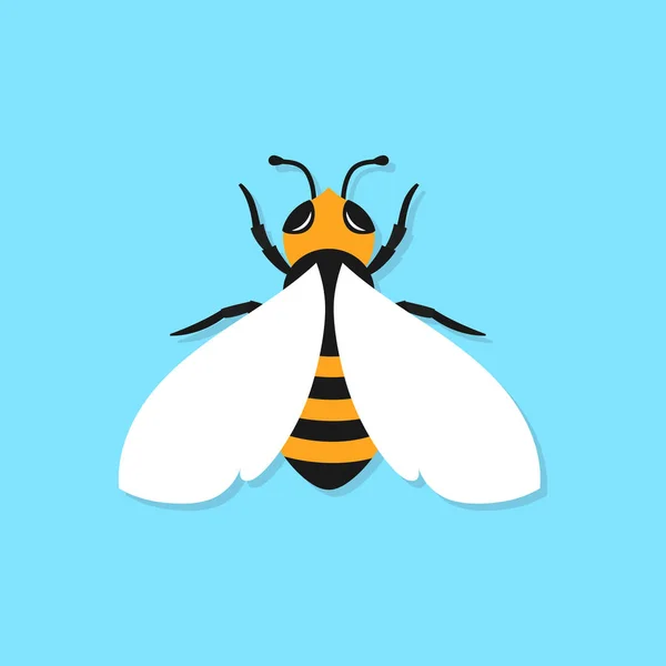 蜜蜂的图标，矢量平面插画. — 图库矢量图片