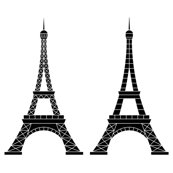 Illustrazione vettoriale della Torre Eiffel, Parigi. Isolato su sfondo bianco . — Vettoriale Stock