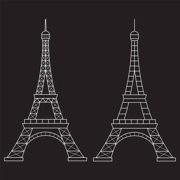 Icona vettoriale della Torre Eiffel . — Vettoriale Stock