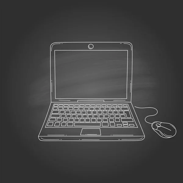 Laptop Computer Vektor Illustration — Stockvektor