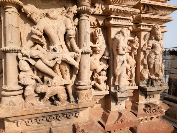 Antica Scultura Realizzata Nel Tempio Osia Del Rajasthan — Foto Stock