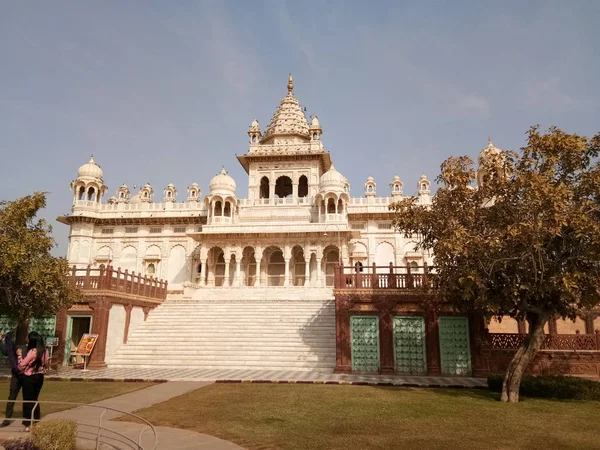 Jaswant Thada Pietra Marmo Rosso Sito Mausoleo Del Rajasthan Foto Stock Royalty Free