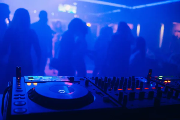 Playing Track Nightclub Party Closeup — Stock Photo, Image