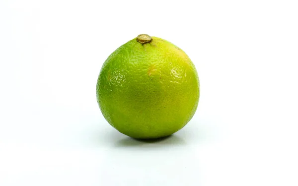 Bergamot Kwaśna Odmiana Pomarańczy Izolowana Białym — Zdjęcie stockowe