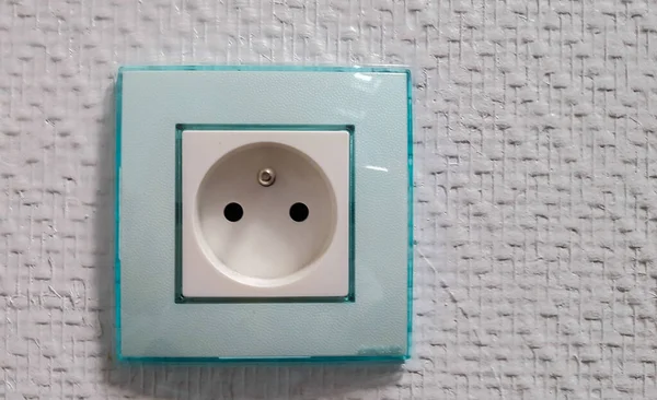 Wall Outlet Azure Modern Style Cover — 스톡 사진