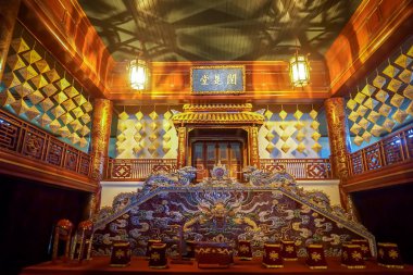 HUE, VIETNAM, August 04, 2015 : Imperial Royal Palace Monument, forbidden city