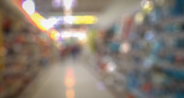 Bokeh efektli bulanık arkaplan: İnsanlar alışveriş yapıyor