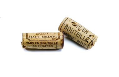 Haut Medoc Wine Corks,  french writing 