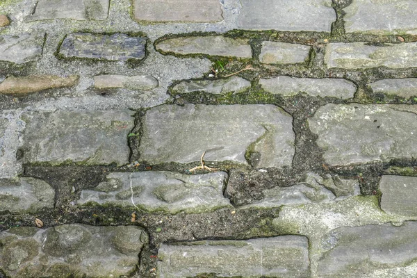 Old Cobblestone Pavement Irregular Shapes Old Street Background — 스톡 사진