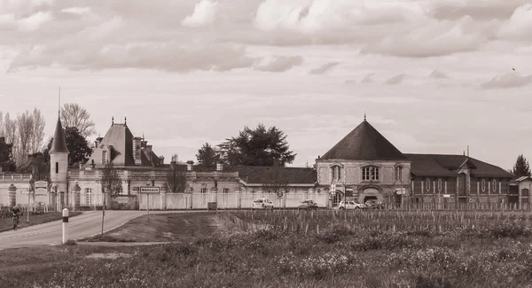 Margaux Kasabası Ünlü Üzüm Bağı Bordeaux Fransa Margaux Şarapları Ilk — Stok fotoğraf