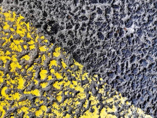 Texture Asfalto Nero Giallo Progettazione Sfondo Carta Parati — Foto Stock