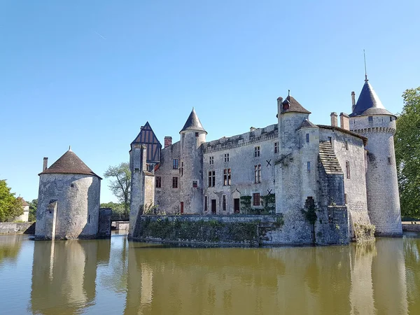 Άποψη Του Μεσαιωνικού Κάστρου Chateau Brede Στη Gironde Γαλλία — Φωτογραφία Αρχείου