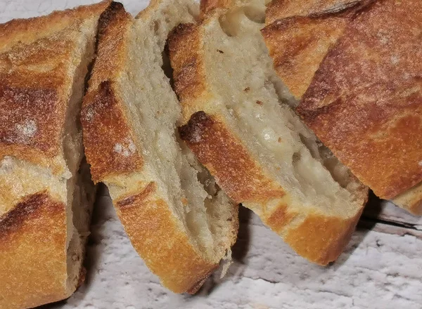 Famoso Pane Tradizionale Autentico Francese Artigianale Morbido Croccante Croccante Chiamato — Foto Stock