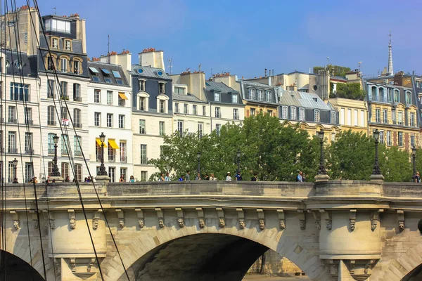 Paris Teki Güzel Evler Avrupa Mimarisi Parislilerin Yaşadığı Bina — Stok fotoğraf