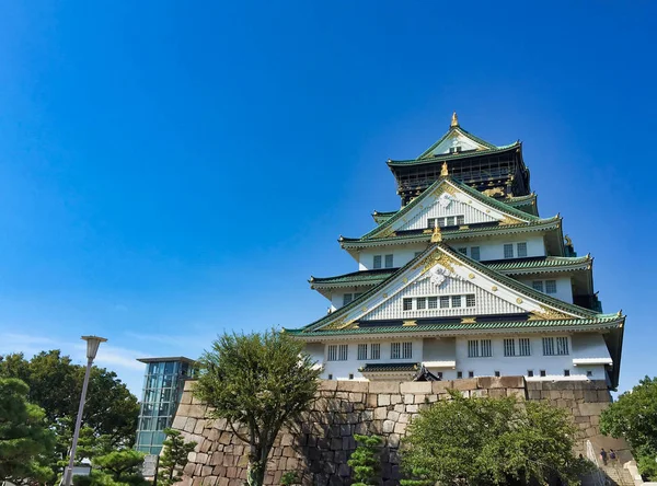 Castillo Osaka Visto Desde Una Perspectiva Cercana Hermoso Tiene Una —  Fotos de Stock