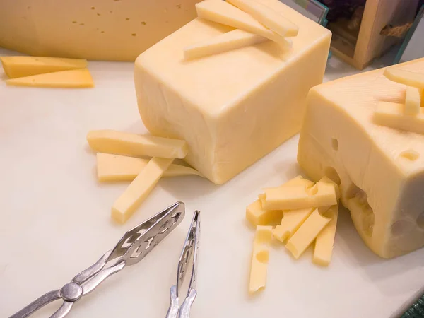 Fresh butter placed on a white tray. — Stock Photo, Image