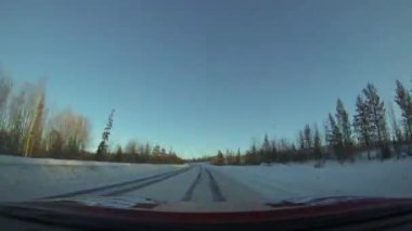 Kış yol timelapse