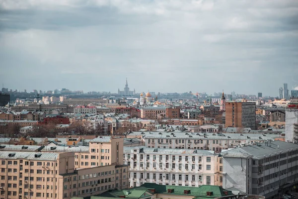 Julho de 2017. Moscovo. Russia.Distrito Central. Vista aérea de verão — Fotografia de Stock