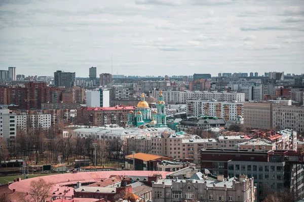 Juli 2017. Moskou. Russia.Central District. Luchtfoto van de zomer — Stockfoto