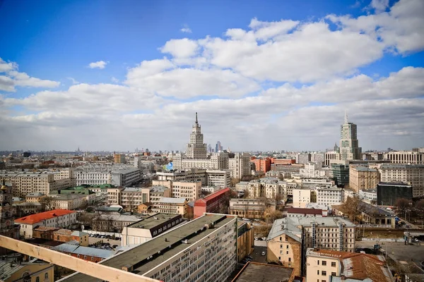 Julho de 2017. Moscovo. Russia.Distrito Central. Vista aérea de verão — Fotografia de Stock