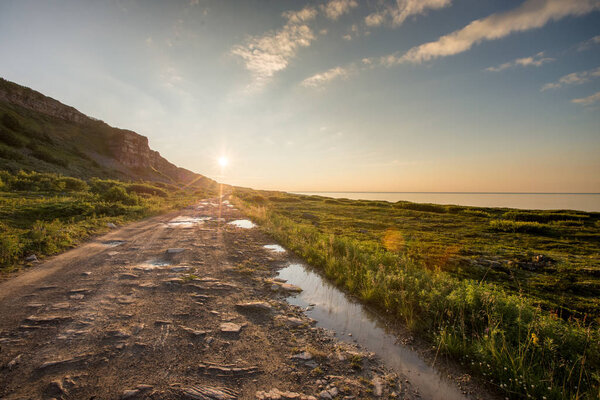 Wallpaper summer sunny Northern polar circle landscapes