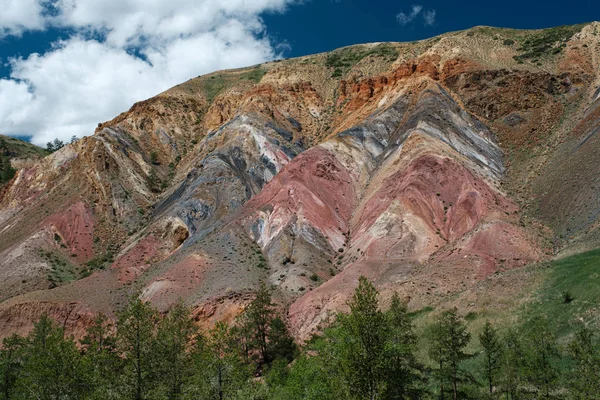 Beautiful Mountains Mars Mars Altai Republic 로열티 프리 스톡 사진