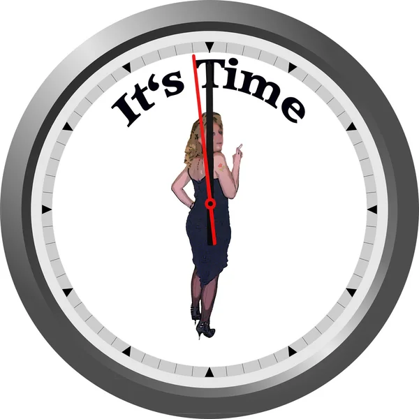 Zegar z napisem jego Time. — Zdjęcie stockowe