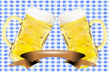 2 bira gözlük retro çizgiler üzerinde