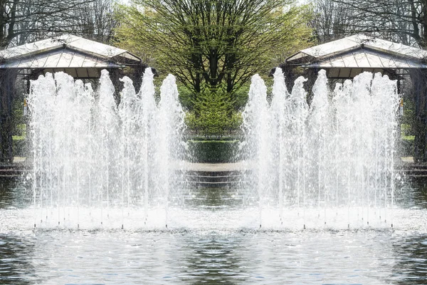 Artificially designed waterfall, fountain — Stock Photo, Image