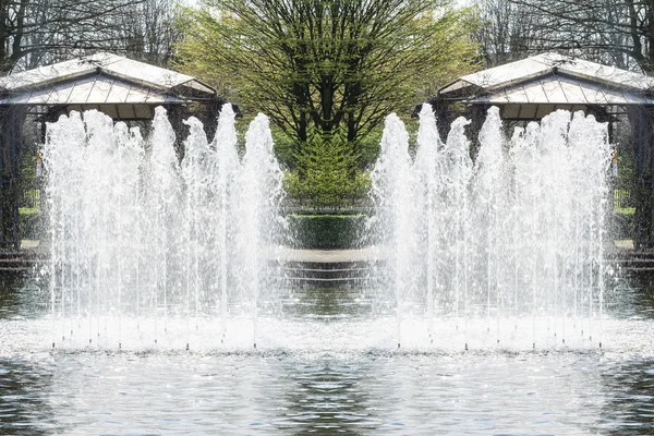 Artificially designed waterfall, fountain — Stock Photo, Image