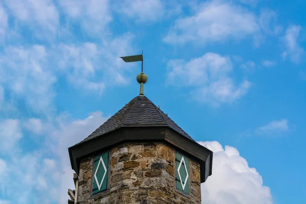 Spire of Castle Hetterscheidt in Heiligenhaus — Stock Photo, Image