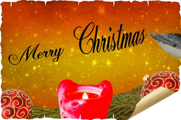 Veselé vánoční karta, ilustrace. — Stock fotografie