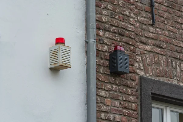 Luce di emergenza, luce di segnalazione di un sistema di allarme — Foto Stock