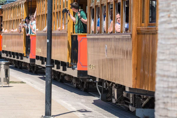 Vintage tren, Port de Soller, Mallorca 'da tramvay               