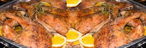 アルミ皿に鴨のロースト — ストック写真