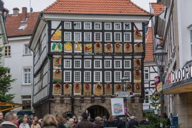 People at the Christmas market in Hattingen clipart